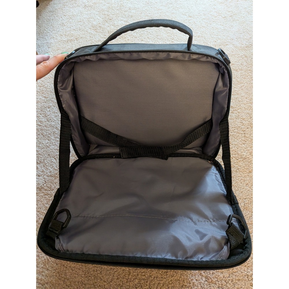Black Padded Tech Organizer Laptop Sleeve Travel Case Bag